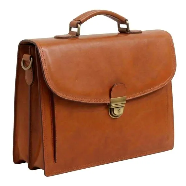 Leather Shoulder Bag for Men in Full-Grain Leather.