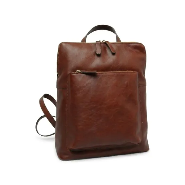 Full grain leather backpack