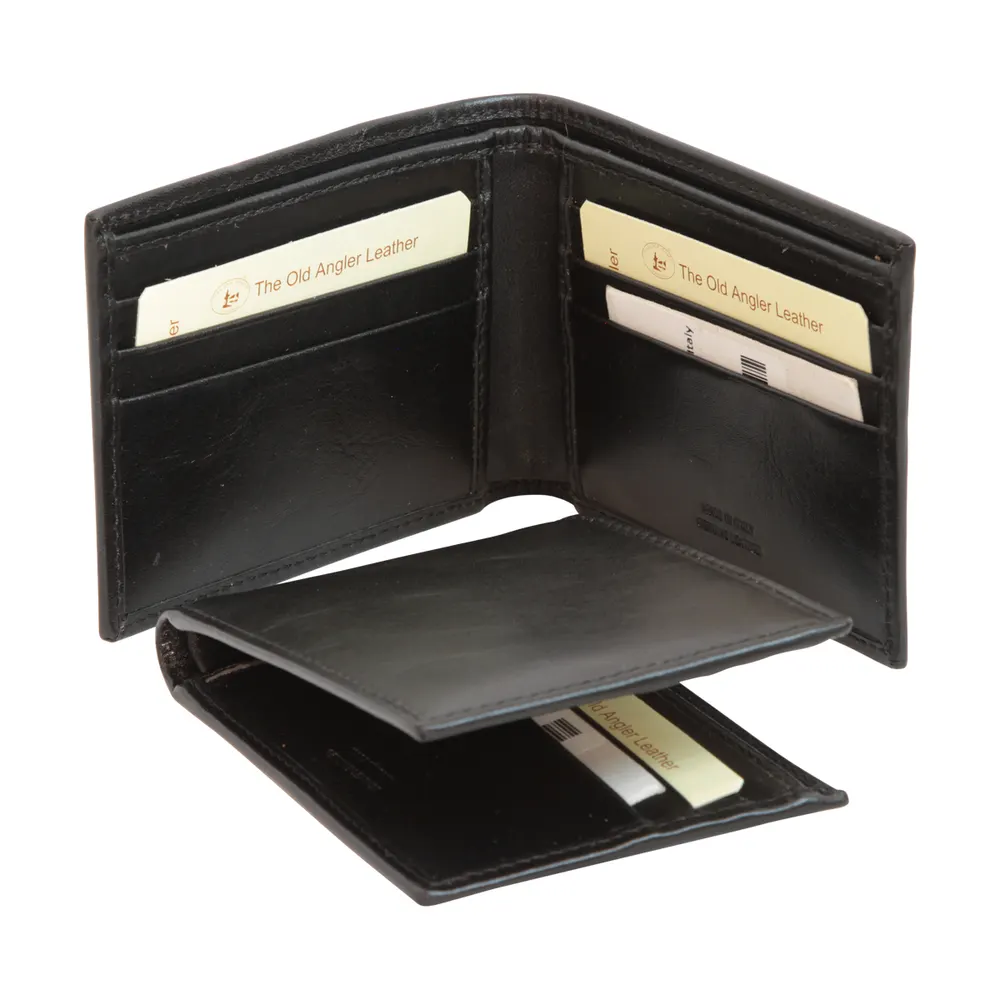 Men’s Italian Leather Wallet in Full-Grain Leather - black